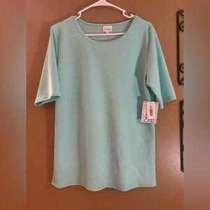 Lularoe Gigi Light Aqua Green Women's Top 2XL NWT